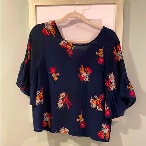 Madewell Floral Silk Blouse